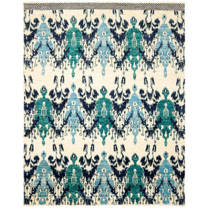 Safavieh Calcutta Ikat Rug Collection CKT151A - Ivory / Navy