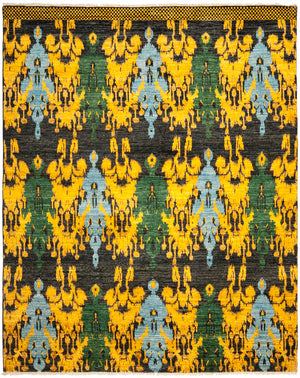 Safavieh Calcutta Ikat Rug Collection CKT151B - Black / Gold
