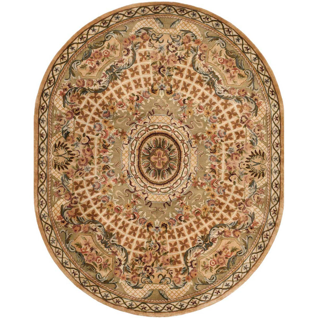Safavieh Classic Rug Collection CL304D - Toupe / Light Green
