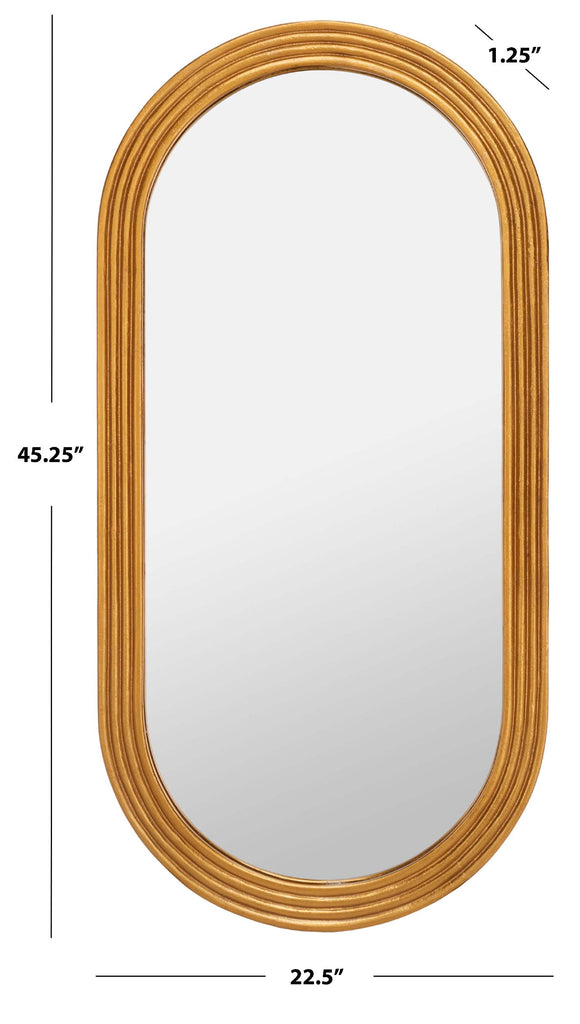 Safavieh Couture Jeanelle Oval Gold Mirror - Gold