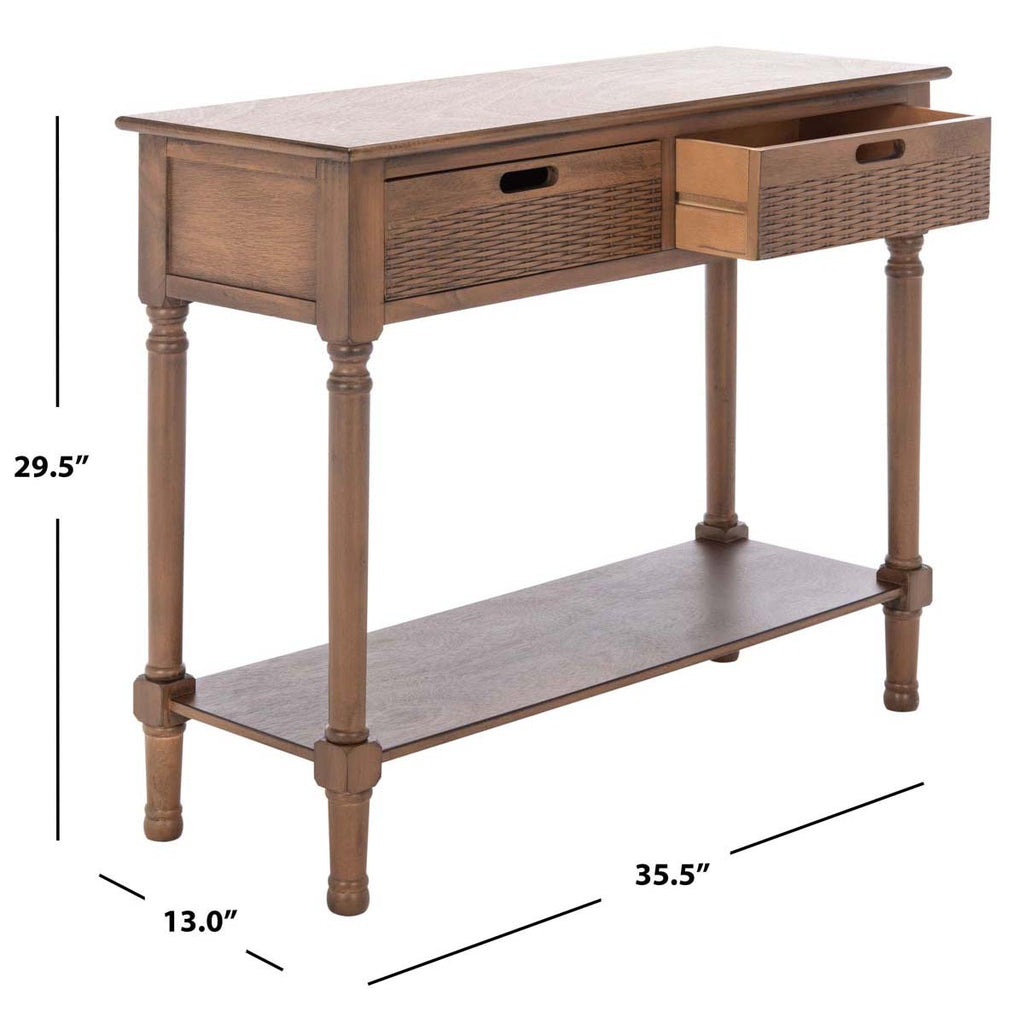 Safavieh Landers 2 Drawer Console-Brown