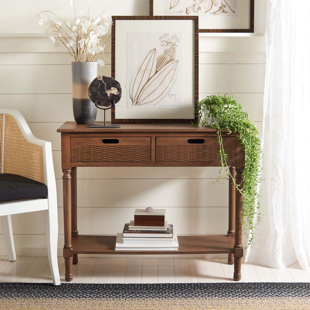 Safavieh Landers 2 Drawer Console-Brown