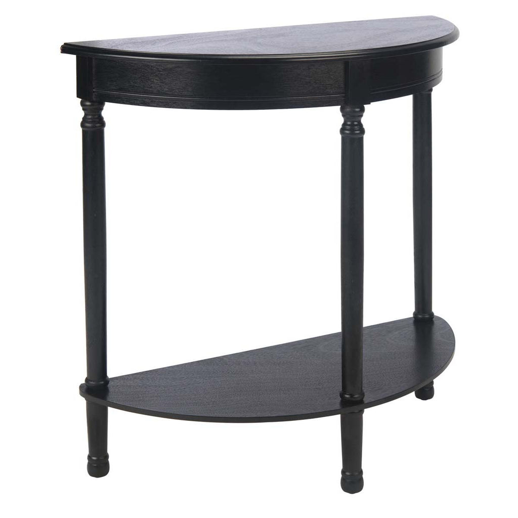 Safavieh Tinsley Half Round Console Table-Black