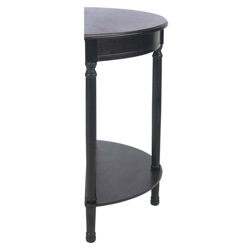 Safavieh Tinsley Half Round Console Table-Black