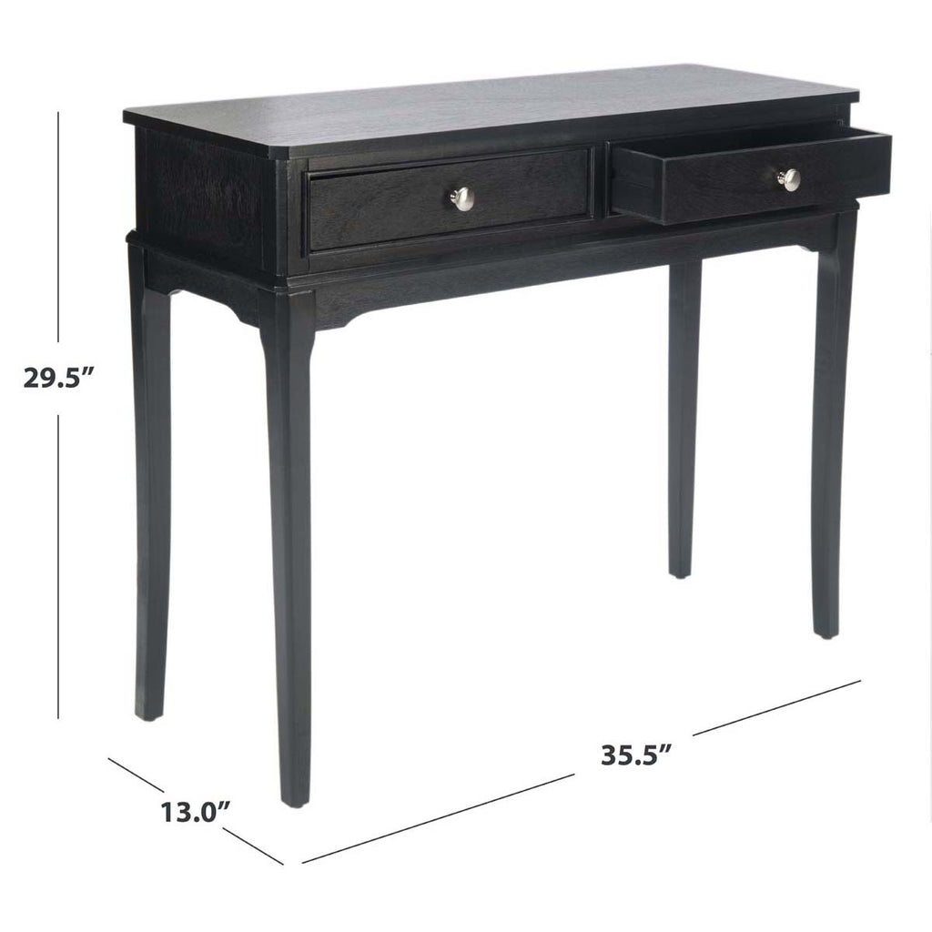 Safavieh Opal 2Drw Console Table-Black