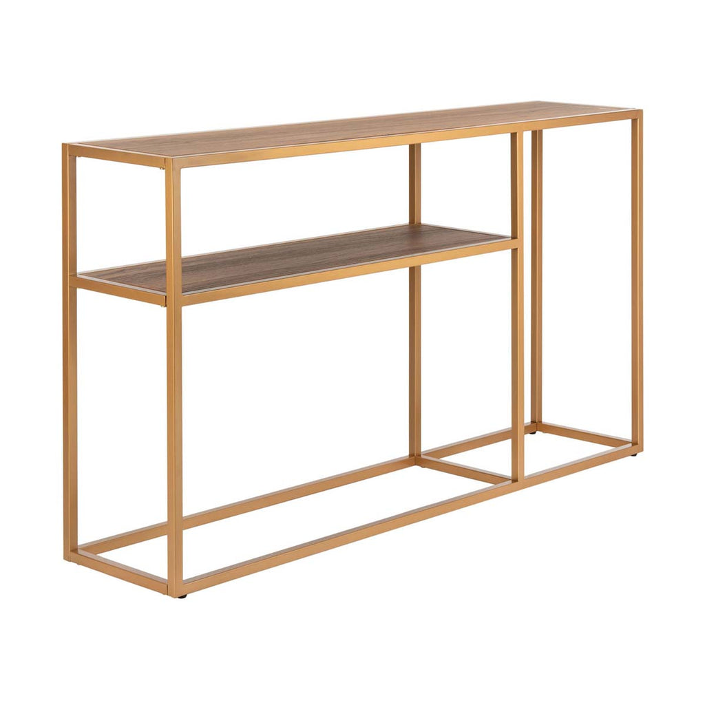 Safavieh Octavia Console Table - Walnut/Gold