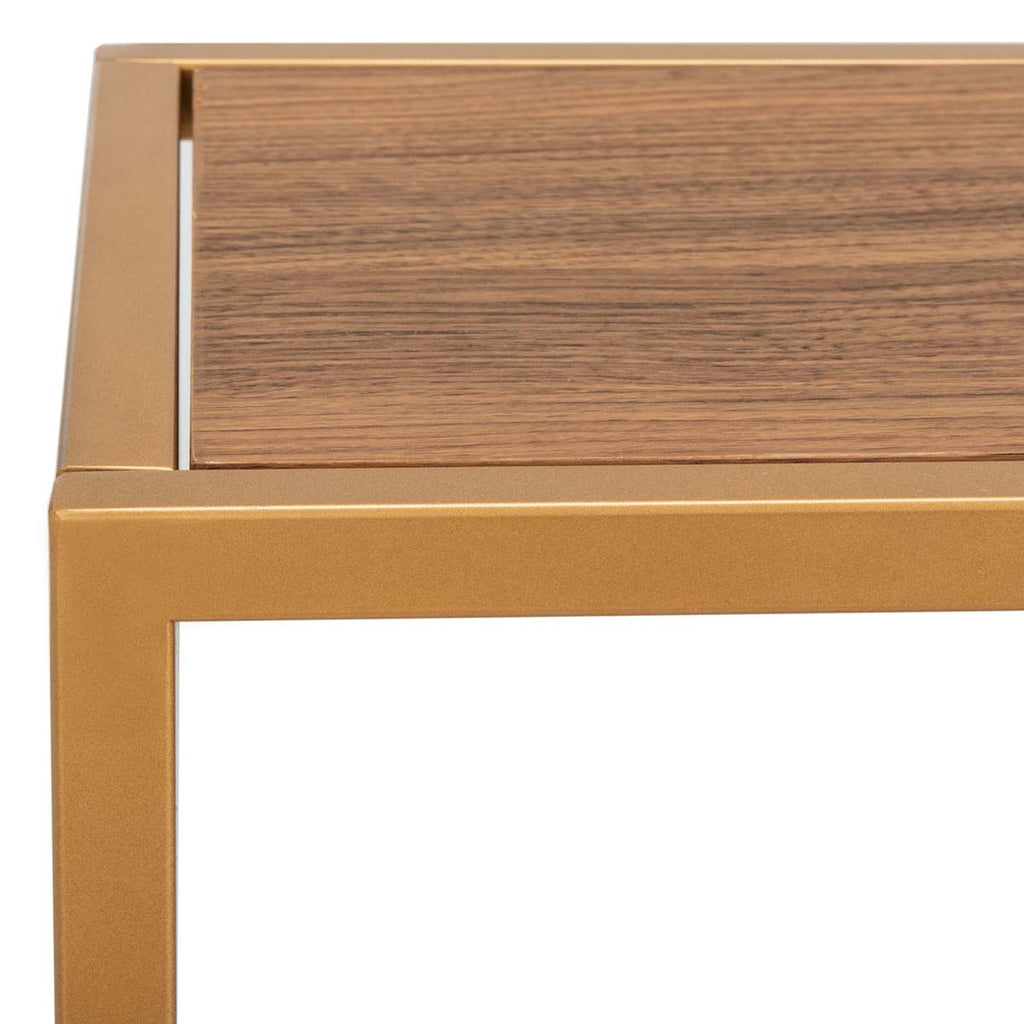 Safavieh Octavia Console Table - Walnut/Gold