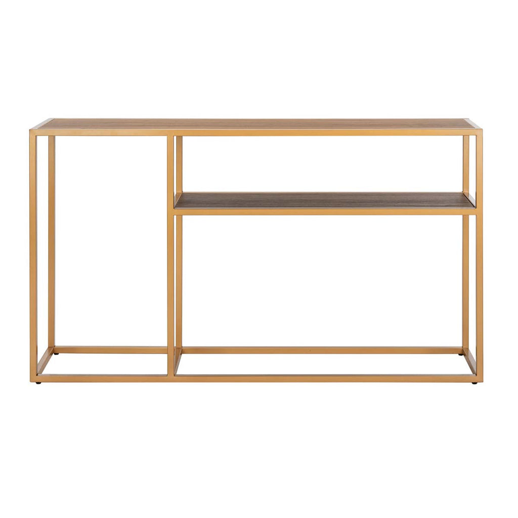 Safavieh Octavia Console Table - Walnut/Gold