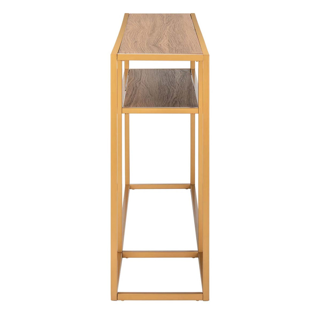 Safavieh Octavia Console Table - Walnut/Gold