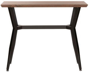 Safavieh Andrew Rectangular Midcentury Modern Console Table - Brown/Black Metal Legs