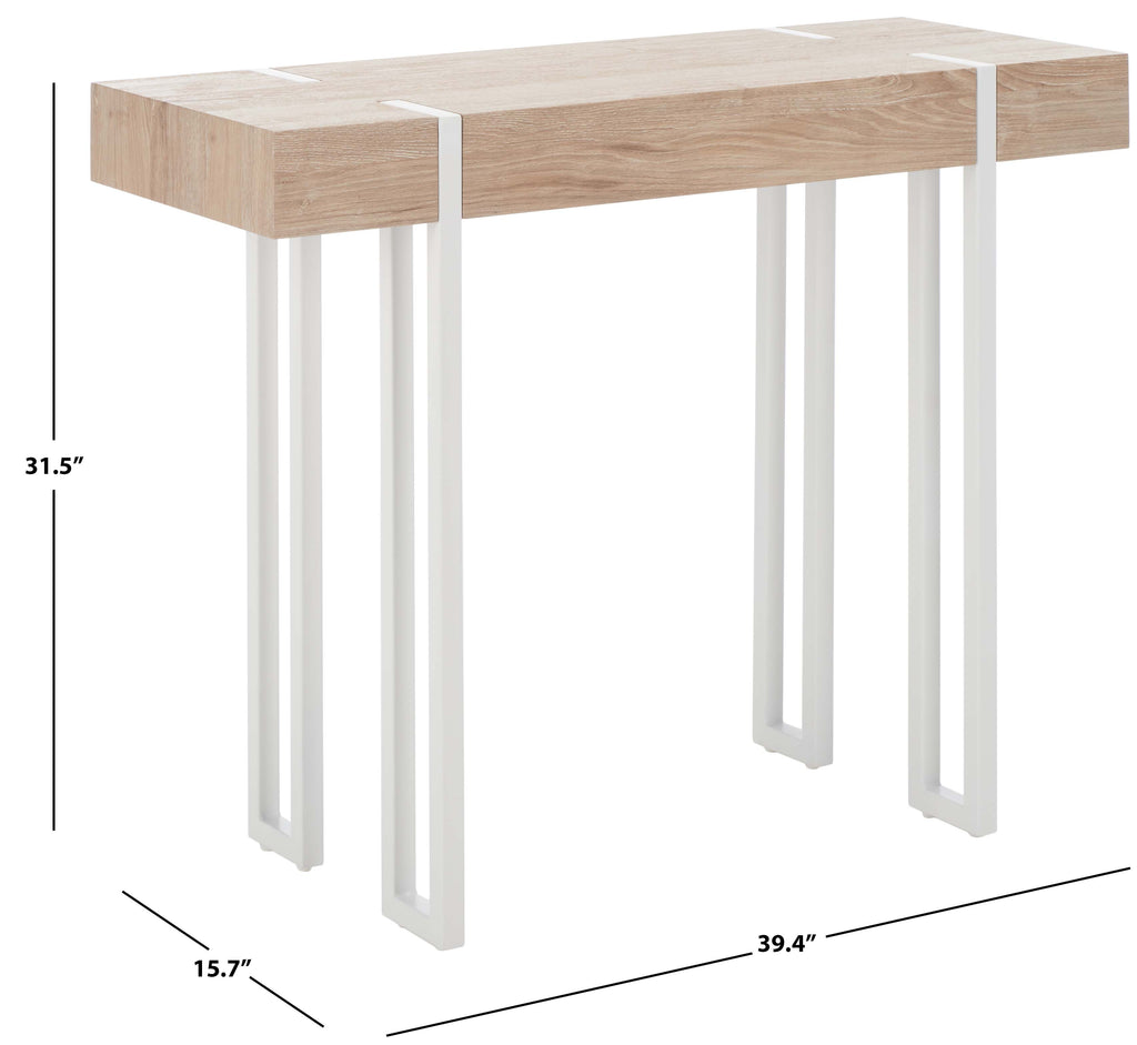 Safavieh Aberton Console Table  - Natural / White
