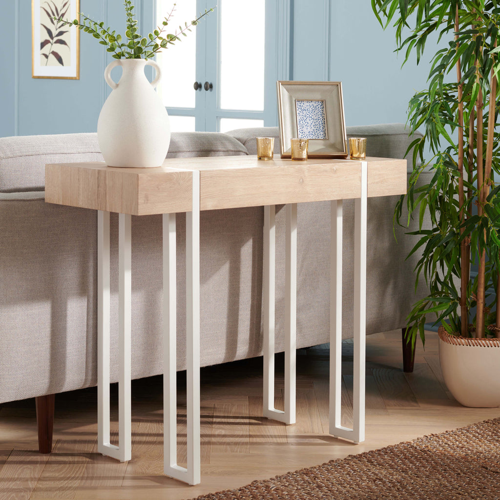 Safavieh Aberton Console Table  - Natural / White