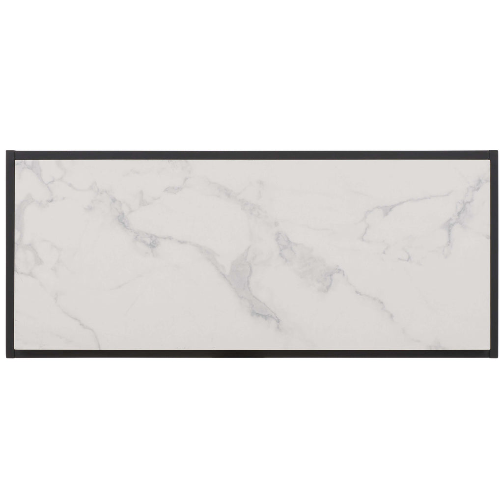 Safavieh Edgefield Console Table - White Marble / Black