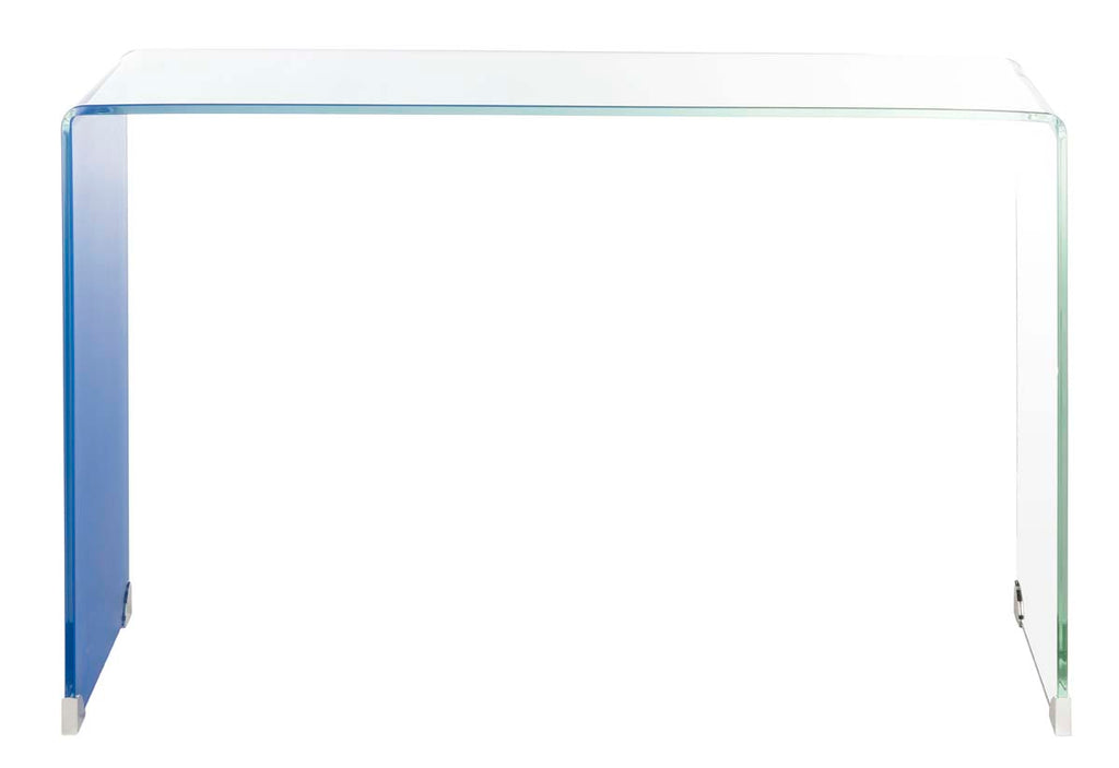 Safavieh Crysta Ombre Glass Console Table - Clear/Blue