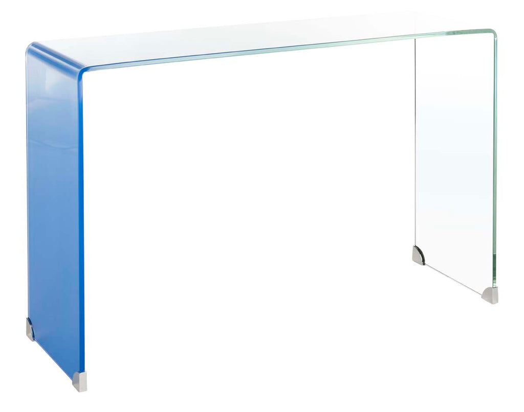 Safavieh Crysta Ombre Glass Console Table - Clear/Blue