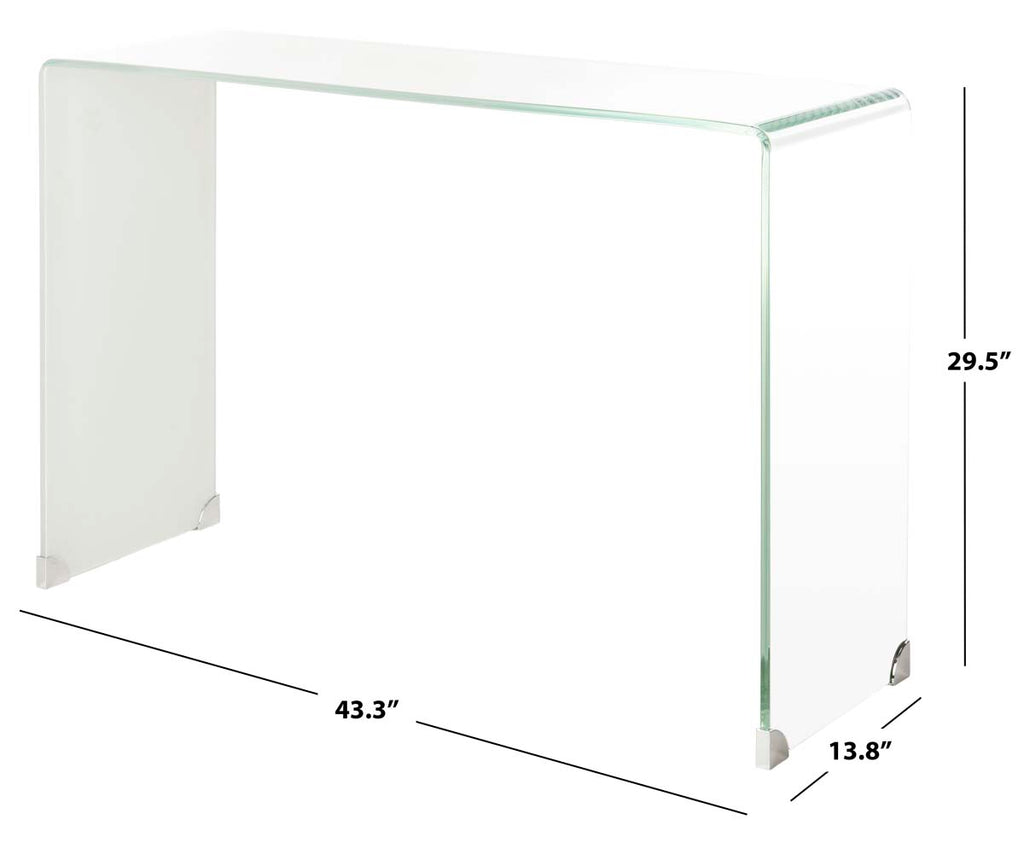 Safavieh Crysta Ombre Glass Console Table - Clear/White