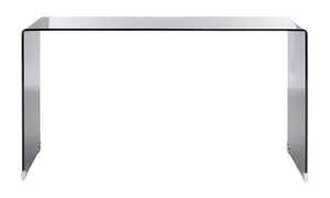 Safavieh Huck Tempered Glass Console Table - Clear / Grey