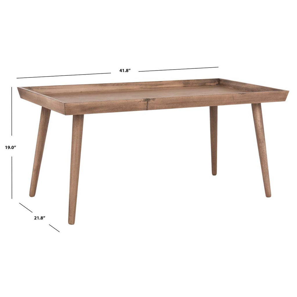 Safavieh Nonie Coffee Table With Tray Top - Chocolate