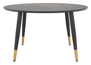 Safavieh Beck Round Coffee Table - Black / Gold