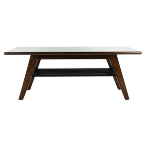 Safavieh Seth 2 Tier Coffee Table - Walnut/Black Metal