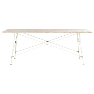 Safavieh Cyprus Coffee Table - White Wash Top/White Legs
