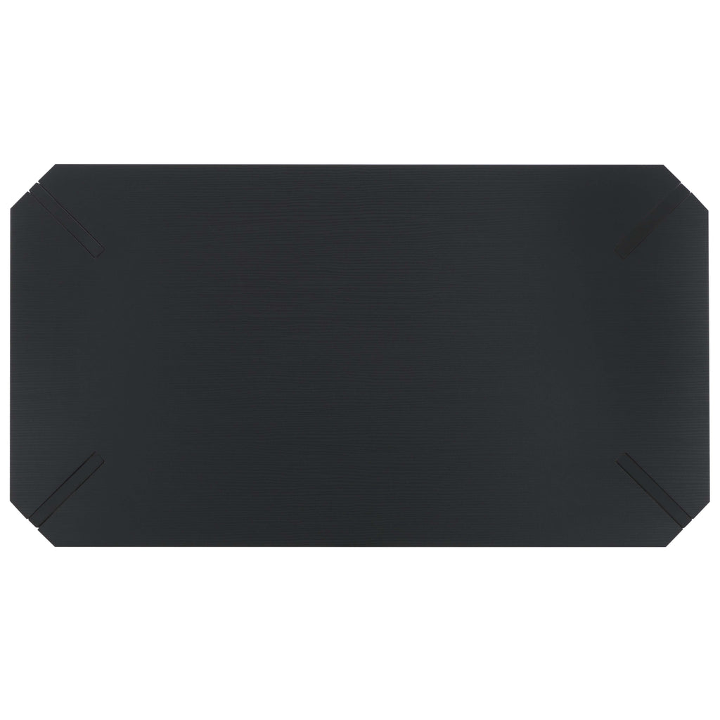 Safavieh Liann Rustic Midcentury Wood Top Coffee Table - Black Stripe / Black