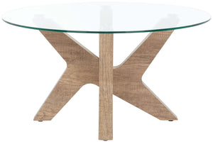 Safavieh Kaera Coffee Table - Multibrown / Glass