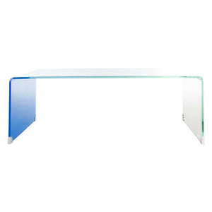 Safavieh Crysta Ombre Glass Coffee Table - Clear/Blue