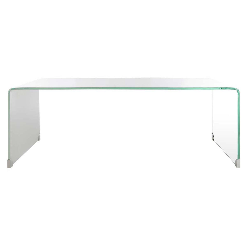 Safavieh Crysta Ombre Glass Coffee Table - Clear/White