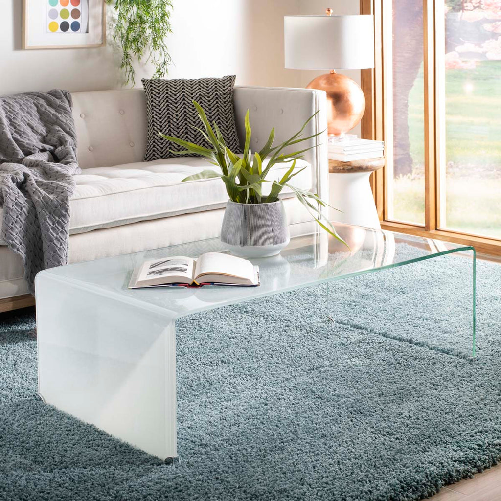 Safavieh Crysta Ombre Glass Coffee Table - Clear/White
