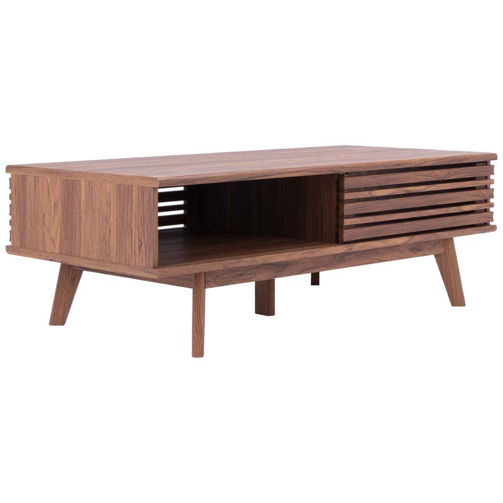 Safavieh Rori 1 Shelf Coffee Table - Walnut