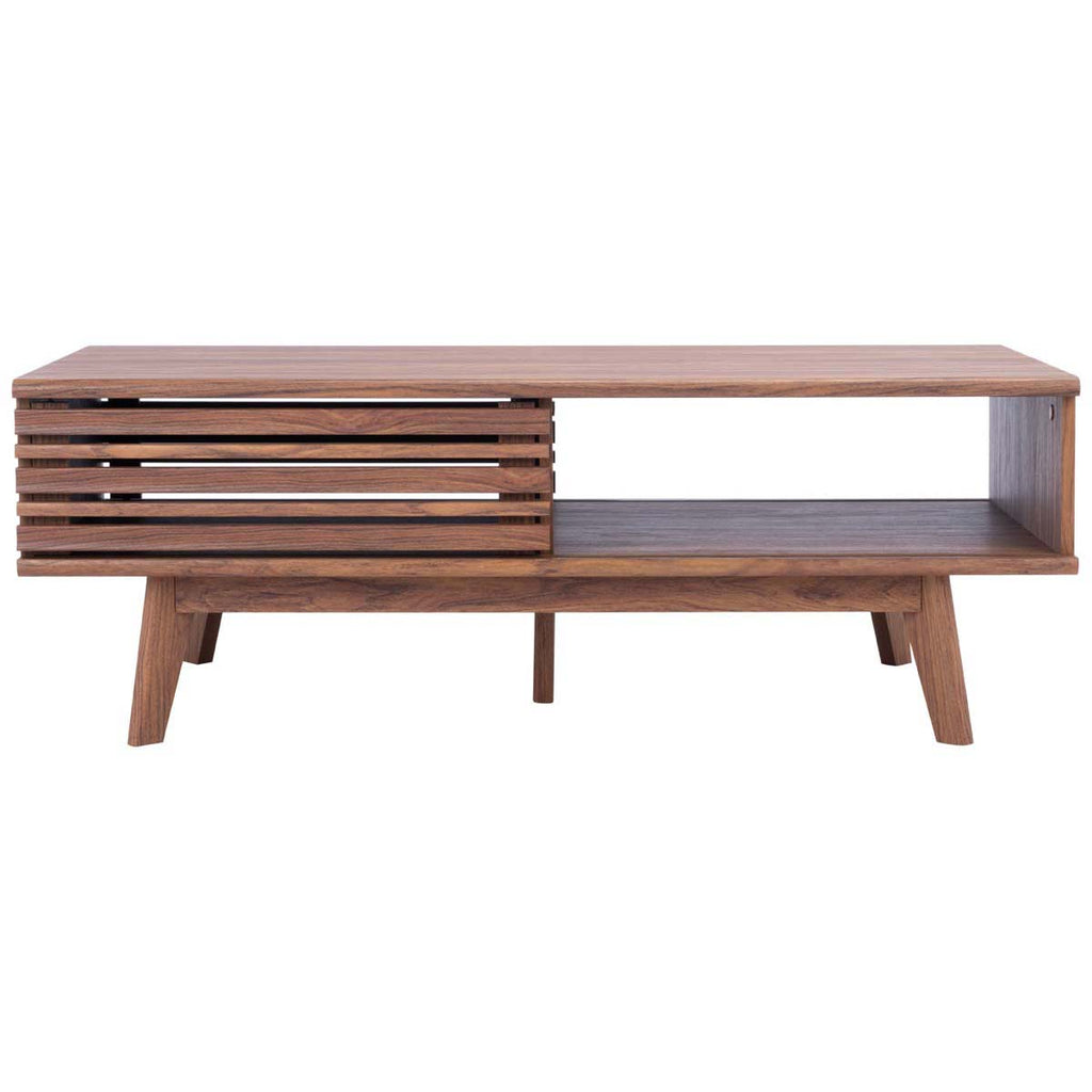 Safavieh Rori 1 Shelf Coffee Table - Walnut
