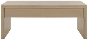 Safavieh Rune Coffee Table W/ Drawers - Sandy Grey