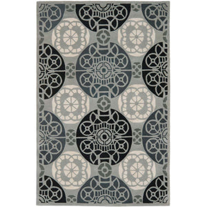 Safavieh Capri Rug Collection CPR353C - Grey / Black