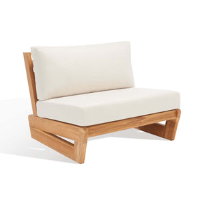 Safavieh Couture Julianne Brazilian Teak Patio Sofa - Natural / Beige