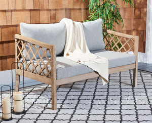 Safavieh Fiji Rope Patio Sofa, Dark Brown / Beige