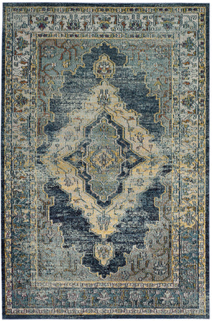 Safavieh Crystal Rug Collection CRS500M - Blue / Yellow