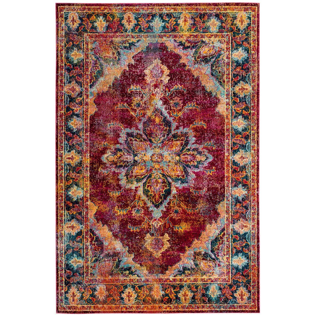 Safavieh Crystal Rug Collection CRS508R - Ruby / Navy