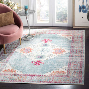 Safavieh Crystal Rug Collection CRS522K - Cream / Turquoise