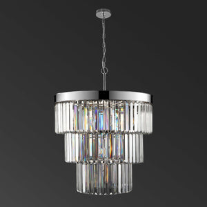 Safavieh Couture Coulette 3 Tier Crystal Chande - Nickel