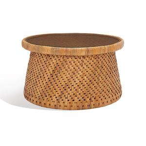 Safavieh Lianne Rattan Round Coffee Table - Natural