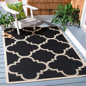 Safavieh Courtyard Rug Collection CY6243-266 - Black / Beige