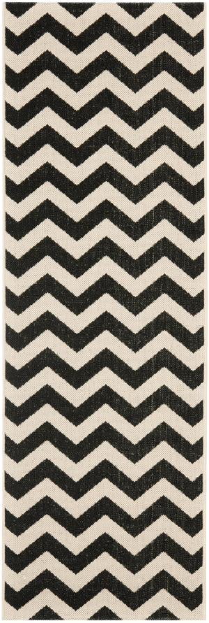 Safavieh Courtyard Rug Collection: CY6244-256 - Black / Beige