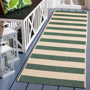 Safavieh Courtyard Rug Collection: CY6812-32212 - Beige / Dark Green