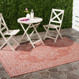 Safavieh Courtyard Rug Collection: CY8481-36521 - Terracotta / Beige