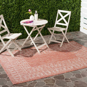 Safavieh Courtyard Rug Collection: CY8482-36521 - Red / Beige