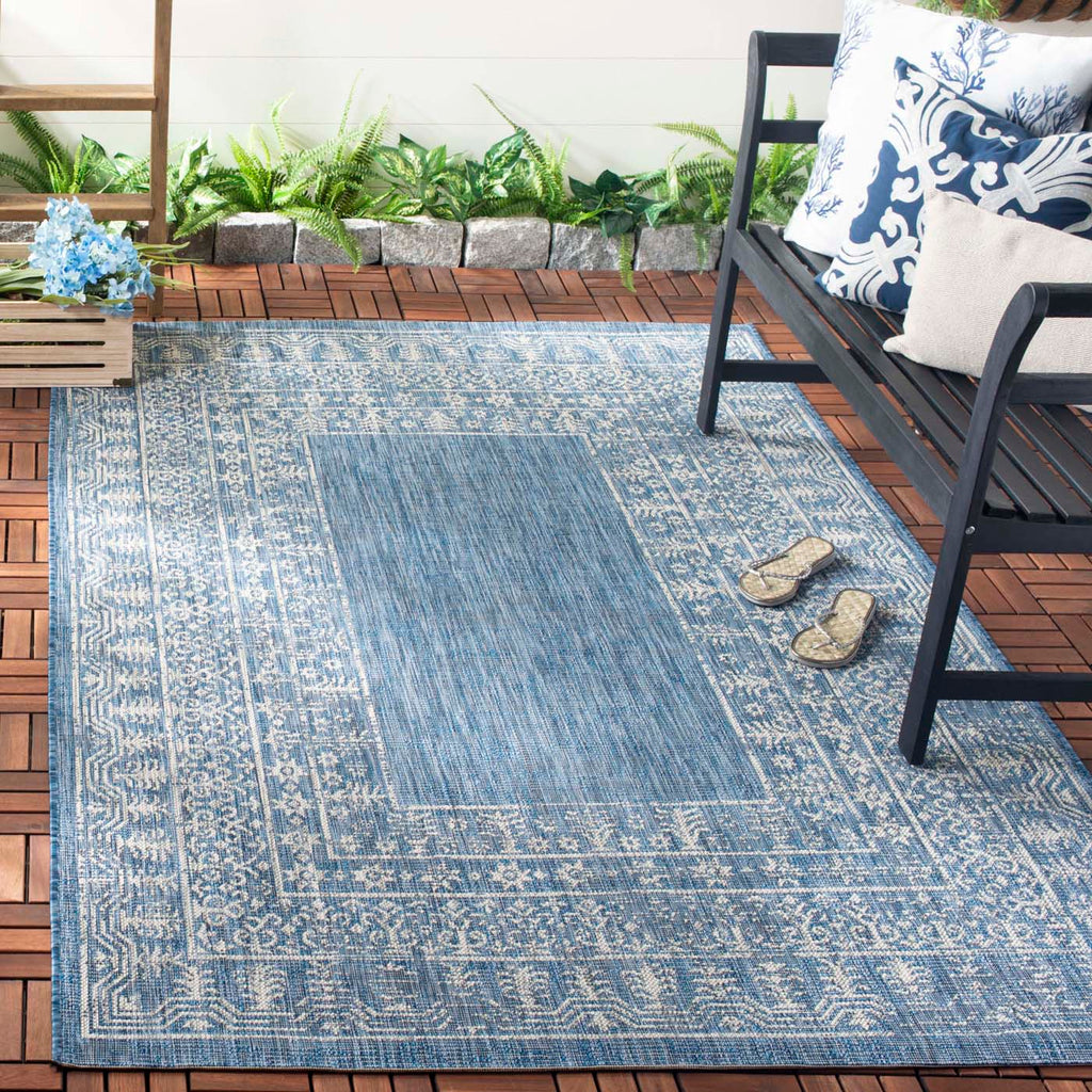 Safavieh Courtyard Rug Collection: CY8482-36821 - Navy / Grey
