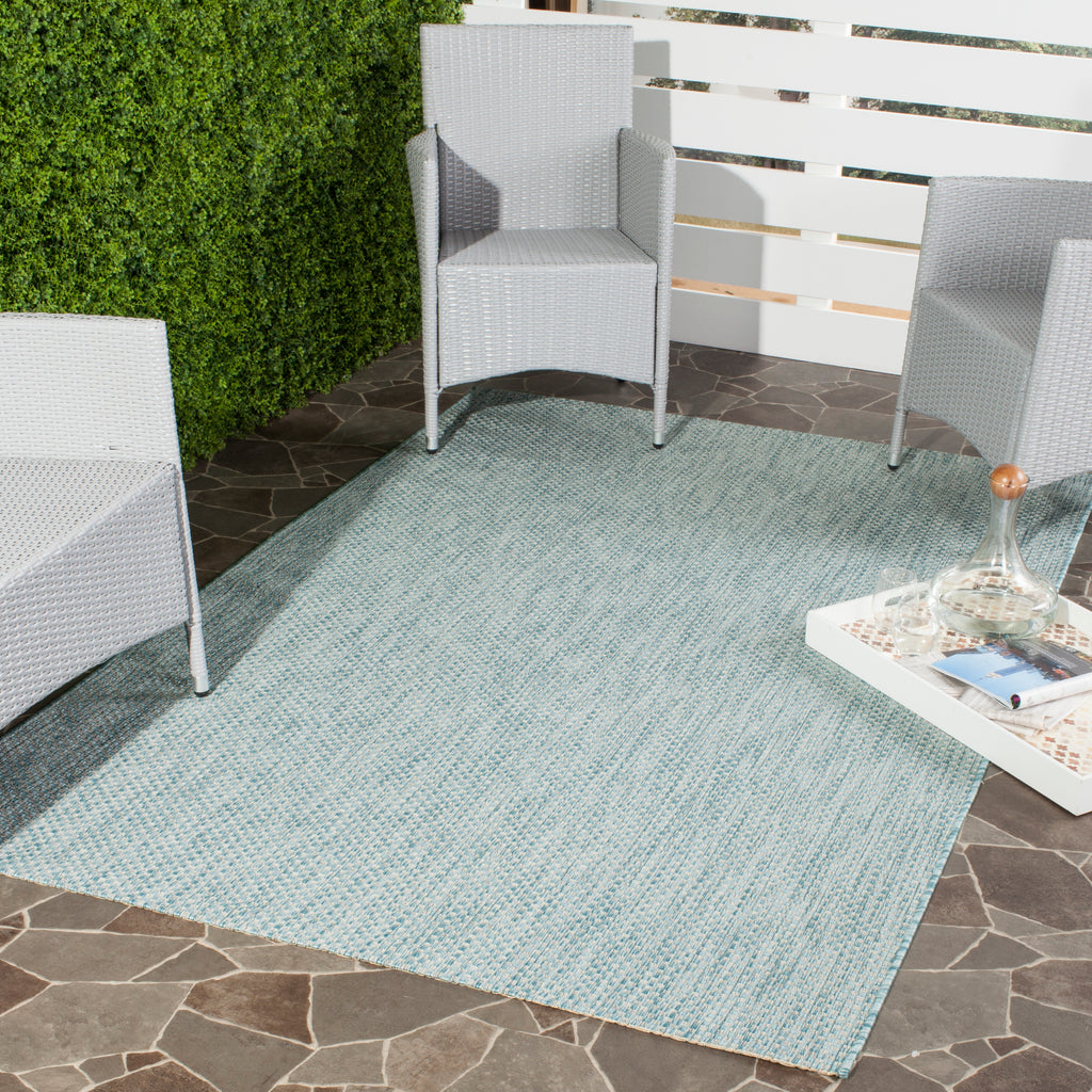 Safavieh Courtyard Rug Collection CY8521-37121 - Aqua / Grey