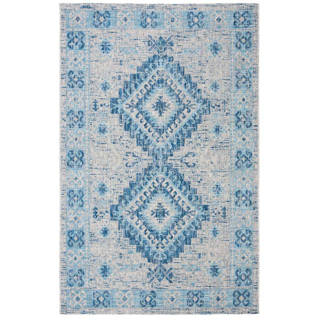 Safavieh Courtyard Rug Collection CY8734-36812 - Light Grey / Blue