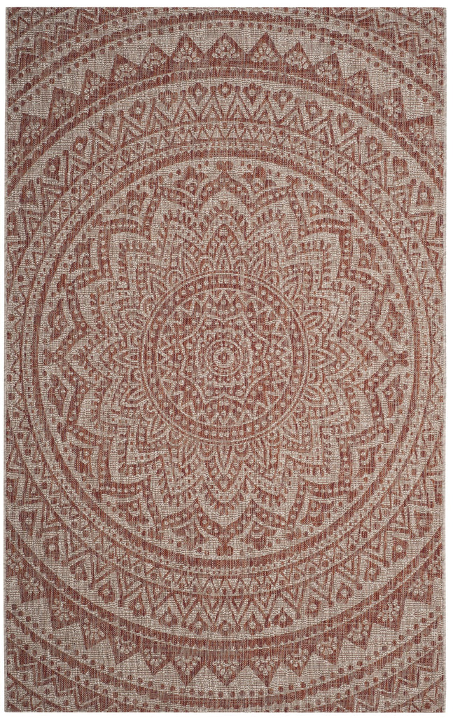 Safavieh Courtyard Rug Collection CY8734-36512 - Light Beige / Terracotta